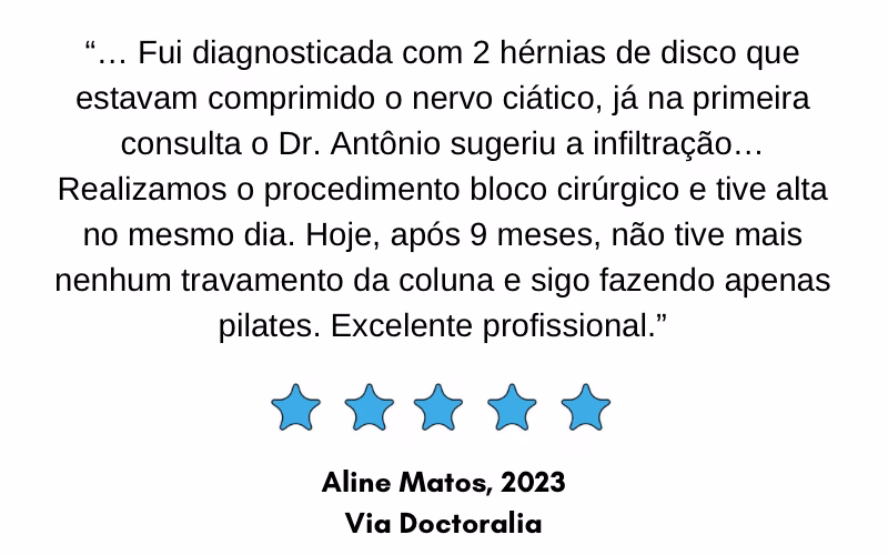 Depoimento de paciente - Bloqueio